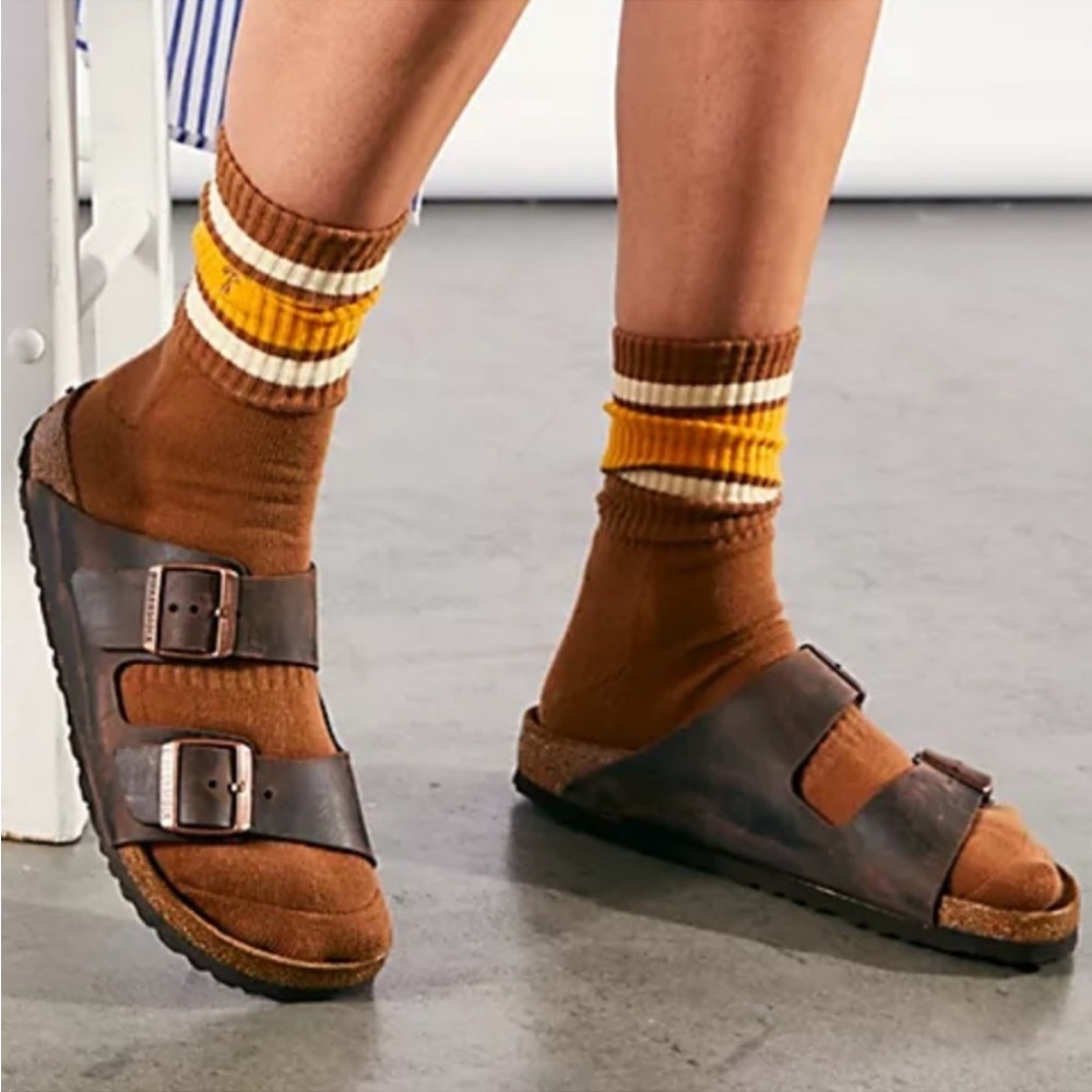 BIRKENSTOCK Arizona habana oiled leather 41US 10-10.5 brown gently used/ unisex